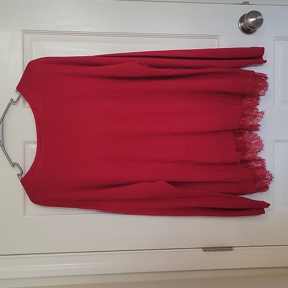 Lane Bryant Red Lace Sweater - Picture 5 of 5